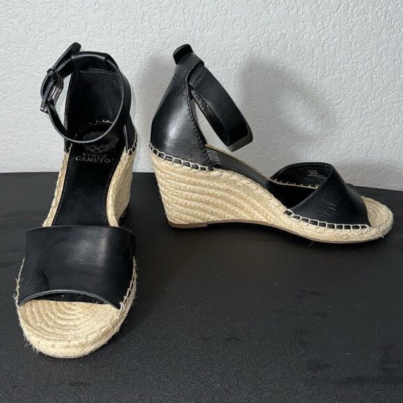 VINCE CAMUTO BLACK ESPADRILLE SIZE 9 - Picture 3 of 10
